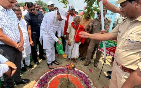 मंत्री आशीष पटेल ने "एक पेड़ मां के नाम" अभियान के तहत सुल्तानपुर में पौधरोपण किया