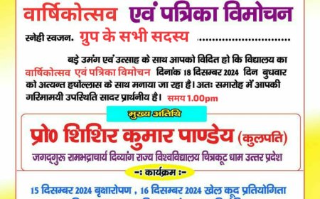 नेहरू इंटर कालेज महोबा की पत्रिका का लोकार्पण कुलपति प्रो शिशिर पाण्डेय  करेंगे