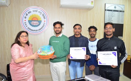 दीनदयाल उपाध्याय गोरखपुर विश्वविद्यालय के बीटेक के छात्रों ने जीता विशेष पुरस्कार