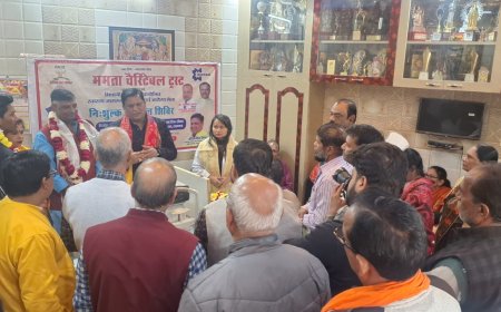 स्वास्थ्य सहायक उपकरण, कृत्रिम अंग, कम्बल वितरण शिविर में असहायों का हुआ नेत्र जाँच-  ममता चैरिटेबल ट्रस्ट लखनऊ