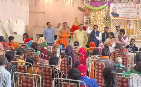 ममता चौरिटेबल ट्रस्ट ने   किया कृत्रिम अंग वितरण ,शिविर  में हुआ बुजुर्गों का नेत्र  परीक्षण