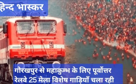 गोरखपुर से महाकुम्भ के लिए पूर्वोत्तर रेलवे 25 मेला विशेष गाड़ियाँ चला रही