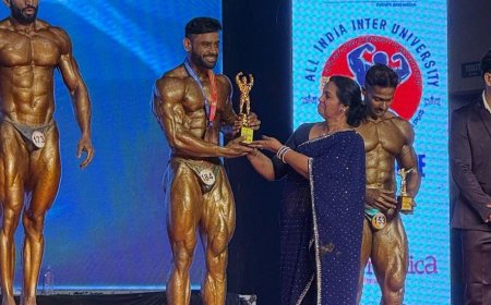 पूर्वांचल विश्वविद्यालय के सत्यव्रत तिवारी ने राष्ट्रीय बॉडी बिल्डिंग चैंपियनशिप में जीता कांस्य पदक