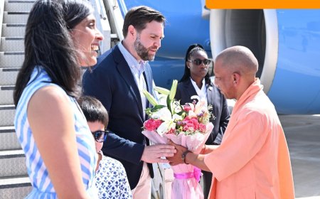 अमेरिकी उप राष्ट्रपति और उन के परिवार का सीएम योगी ने गर्मजोशी से किया स्वागत