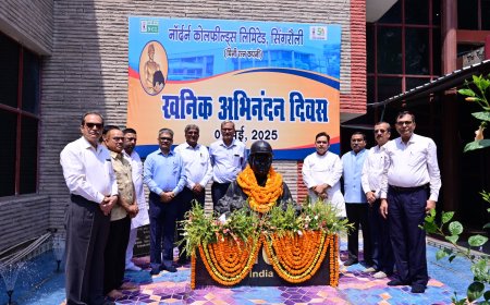 ‘एनसीएल परिवार ने खनिक अभिनंदन दिवस पर श्रमवीरों को किया नमन’