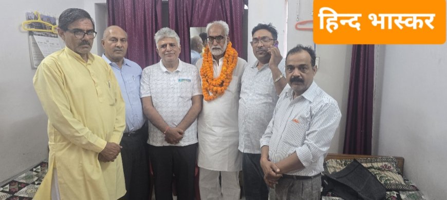 उत्तर प्रदेश चीनी मिल संघ के नामित संचालक  रामाश्रय राय का  सहकार भारती कार्यालय में हुआ भव्य स्वागत