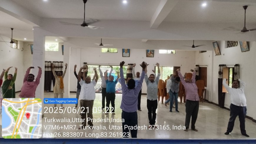 योग जीवन को निरोग बनाए रखने के लिए आवश्यक: ई० ए०एन०त्रिपाठी