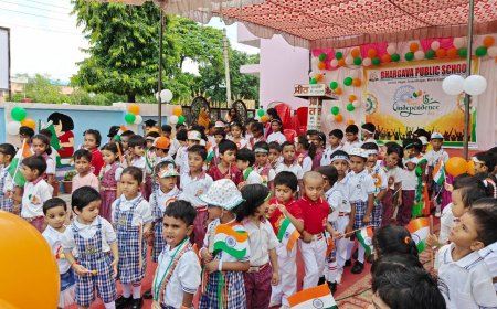 भार्गव पब्लिक स्कूल में 79 वां स्वतंत्रता दिवस का पर्व हर्षोल्लास के साथ मनाया गया
