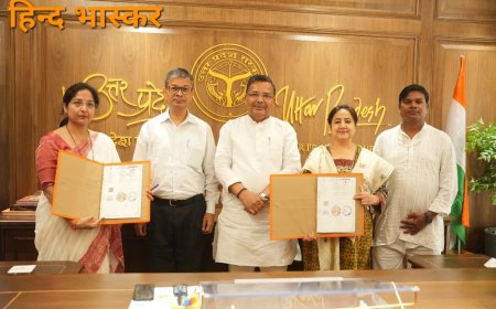 इन्दिरा गांधी राष्ट्रीय कला केन्द्र नई तथा उ0प्र0 पुरातत्व विभाग के मध्य समझौता ज्ञापन पर हस्ताक्षर