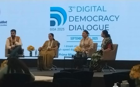 गोवा में डिजिटल डेमोक्रेसी डायलॉग का दूसरा दिन  सुरक्षा, तकनीक, आर्थिक विकास, स्त्री शक्ति और विश्वबन्धुत्व पर गहन चर्चा