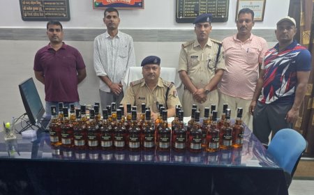 रेलवे सुरक्षा बल ने 35 अदद शराब की बोतल को किया बरामद