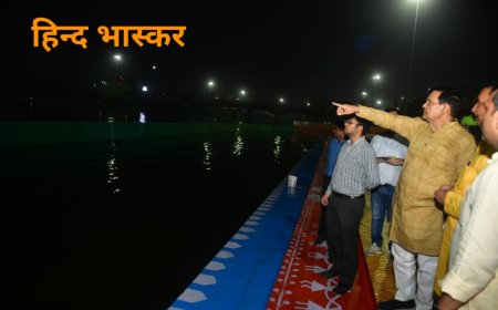 छठ पर्व के अवसर पर की जा रही व्यवस्थाओं का मंत्री ए. के. शर्मा ने किया निरीक्षण