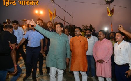 सीताकुंड घाट का छठ पर्व को देखते हुए मंत्री ए. के. शर्मा ने किया औचक निरीक्षण, दी सभी को बधाई