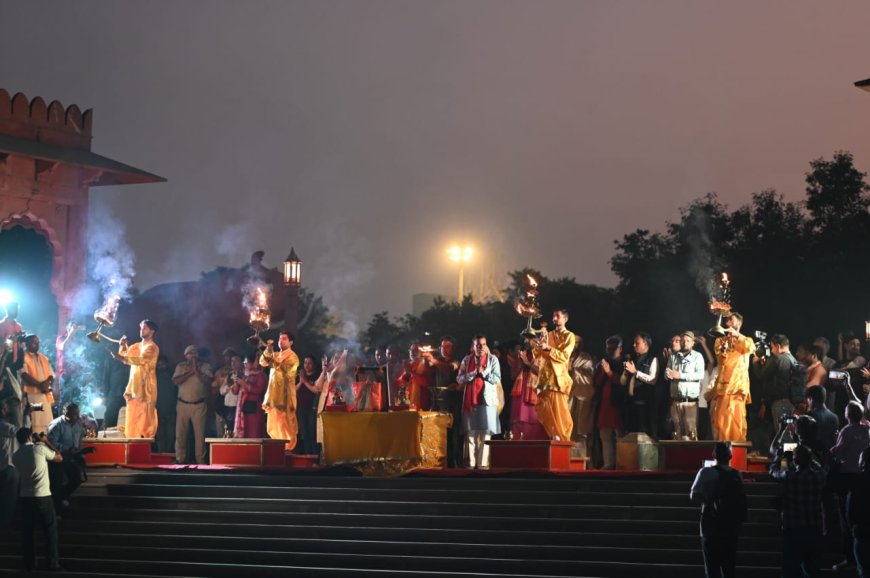 दिल्ली में बासुदेव घाट पर विधिवत आयोजित हुआ यमुनोत्सव कार्यक्रम