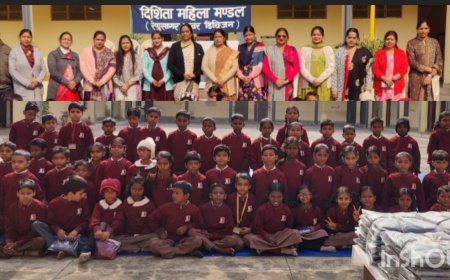 सर्वजन हिताय सर्वजन सुखाय विचार को आत्मसात कर दिशिता महिला मंडल ने स्वेटर वितरण किया