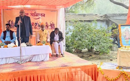 संघ निर्भ्रांत रूप से "माता भूमिः पुत्रोऽहं पृथिव्याः" का सात्विक एवं अभय पुजारी है-पारसनाथ मिश्र