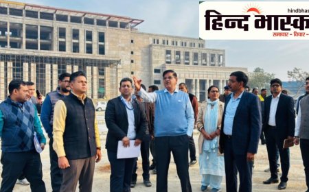 महाप्रबंधक ने लखनऊ रेलवे स्टेशन पर चल रहे निर्माणाधीन स्टेशन भवन का किया निरीक्षण