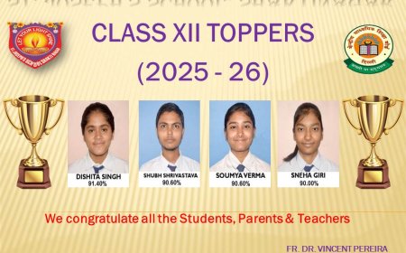 सीबीएसई 12 बोर्ड परीक्षा में संत जोसेफ स्कूल की दिशिता सिंह 91.4% स्कूल टॉपर