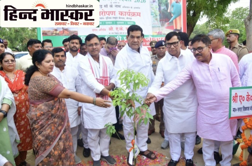 विश्व पर्यावरण दिवस पर मंत्री ए.के. शर्मा ने लगाया कपूर का पौधा