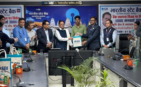 एसबीआई स्थापना दिवस पर गोरखपुर के किकबॉक्सर सनी सिंह को 'युवा प्रतिभा' सम्मान