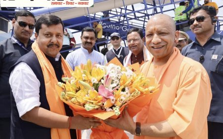 भाजपा के राष्ट्रीय अध्यक्ष नितिन नबीन पहली बार लखनऊ पहुंचे, मुख्यमंत्री योगी ने किया स्वागत
