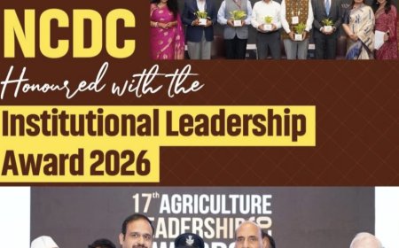 नेशनल कोऑपरेटिव डेवलपमेंट कॉरपोरेशन को मिला इंस्टीट्यूशनल लीडरशिप अवार्ड 2026, रक्षा मंत्री राजनाथ सिंह ने किया सम्मानित