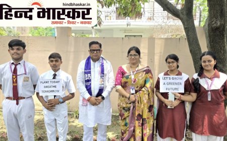 सेन्ट्रल एकेडमी स्कूल आशियाना में "एक पेड़ माँ के नाम" वृक्षारोपण कार्यक्रम का आयोजन