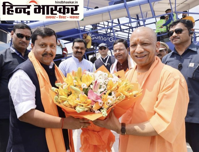 भाजपा के राष्ट्रीय अध्यक्ष नितिन नबीन पहली बार लखनऊ पहुंचे, मुख्यमंत्री योगी ने किया स्वागत