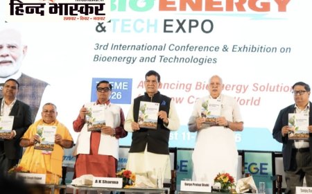 इंडिया बायोएनर्जी एक्सपो 2026: मंत्री ए.के. शर्मा बोले- सीबीजी से किसान समृद्ध होंगे, कचरे से बनेगी ऊर्जा और गांव में मिलेंगे रोजगार