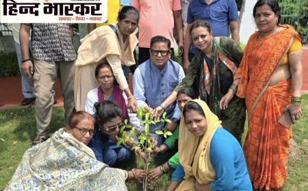 लखनऊ में 'एक पेड़ माँ के नाम' अभियान के तहत वृक्षारोपण, पर्यावरण संरक्षण का लिया गया संकल्प