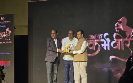 यशोभूमि के संपादक श्रीनारायण तिवारी को मिला ‘आज का कर्मवीर अवार्ड 2026’