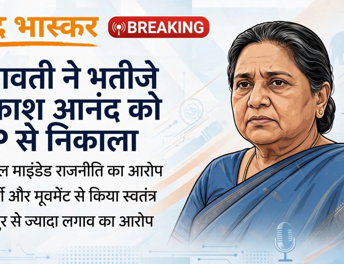 लखनऊ: BSP सुप्रीमो मायावती ने भतीजे आकाश आनंद को पार्टी से निकाला