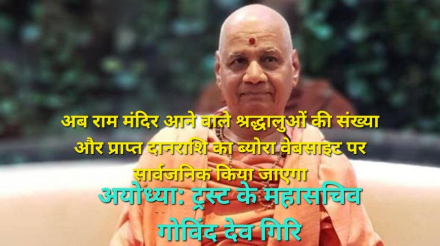 राम मंदिर में पारदर्शिता की नई पहल, अब वेबसाइट पर दिखेगा चढ़ावे और श्रद्धालुओं का पूरा ब्योरा