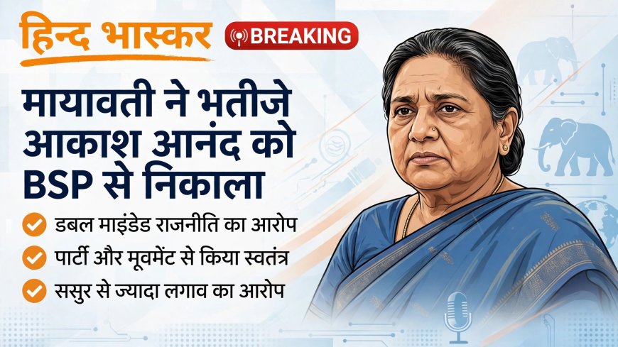 लखनऊ: BSP सुप्रीमो मायावती ने भतीजे आकाश आनंद को पार्टी से निकाला