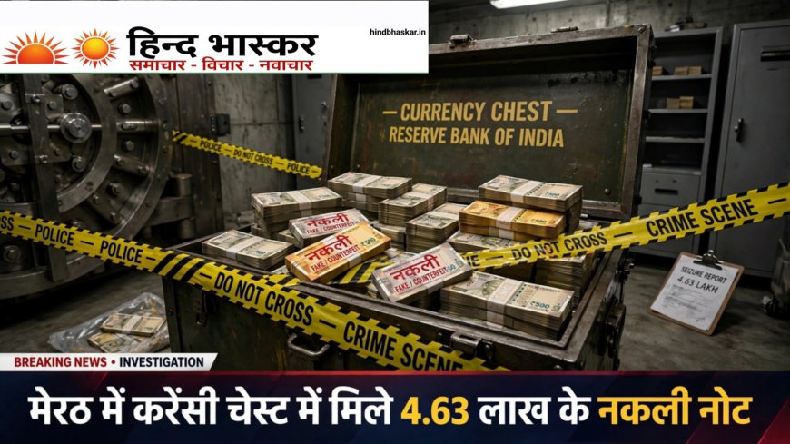 UP में नकली नोटों का खेल जारी: सहारनपुर के 17 करोड़ के बाद अब मेरठ की करेंसी चेस्ट में मिले 4.63 लाख के जाली नोट, 3 टीमें जांच में जुटी