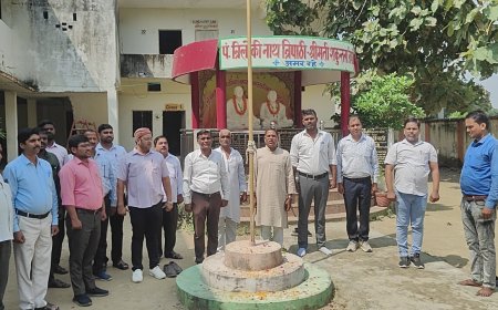 महात्मा गांधी और लाल बहादुर शास्त्री की जयंती पर विद्यालय में हुआ भव्य समारोह
