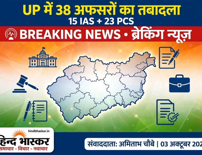 UP में बड़ा प्रशासनिक फेरबदल, 15 IAS और 23 PCS समेत 38 अधिकारियों के तबादले, जौनपुर-मऊ से लेकर लखनऊ तक ADM-CDO बदले