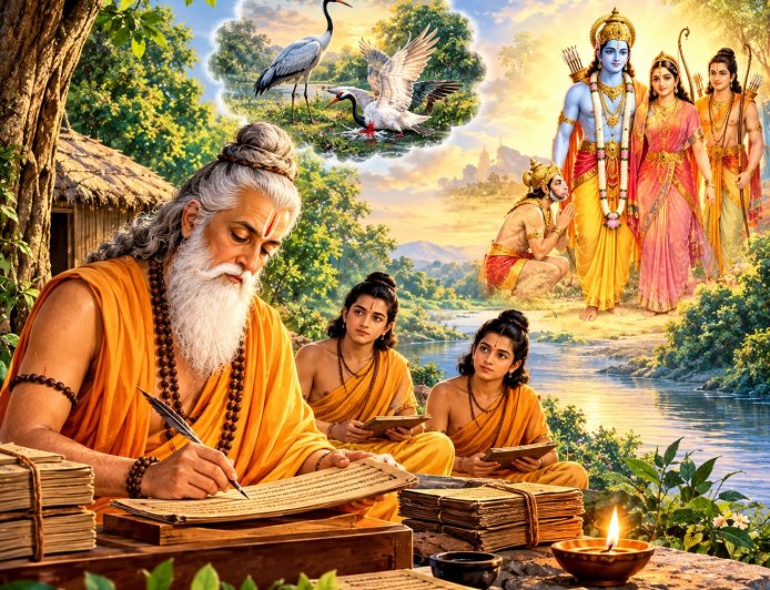 महर्षि वाल्मीकि के अंतर्मन में जागी करुणा की दिव्य चेतना